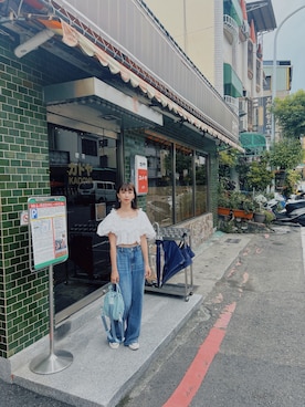 「PAZZO（パッゾ）のアイテム（パンツ）」を使った、Norahさん（レディース・156cm）の秋コーディネート