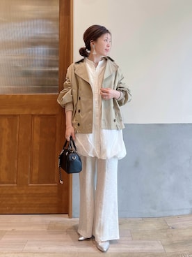 「CIAOPANIC TYPY（チャオパニックティピー）のアイテム（パンツ）」を使った、にわまりこさん（レディース・151cm）の春コーディネート