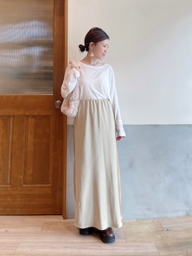 「アイテム（ブーツ）」を使った、にわまりこさん（レディース・151cm）の秋コーディネート