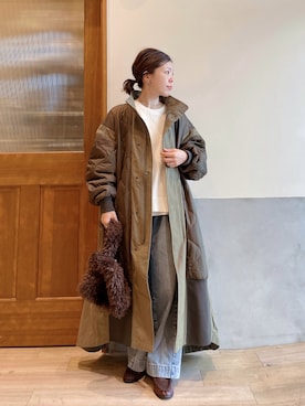 ≪新色登場≫【etsinta/エシンタ】切替マキシミリタリーコートを使った