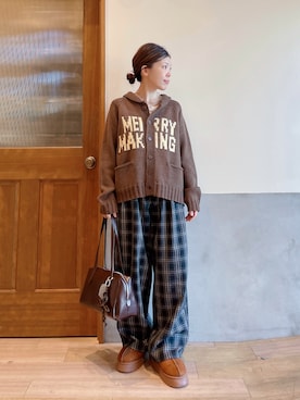 「CIAOPANIC TYPY（チャオパニックティピー）のアイテム（パンツ）」を使った、にわまりこさん（レディース・151cm）の冬コーディネート