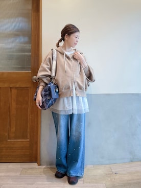 「THEATRE PRODUCTS（シアタープロダクツ）のアイテム」を使った、にわまりこさん（レディース・151cm）の秋コーディネート