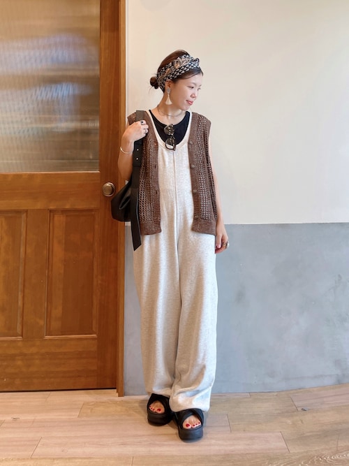 【willow】CIAOPANICスラブ裏毛裾ドロストオールインワン CIAOPANIC TYPY｜【willow】【新色追加】スラブ裏毛裾ドロスト