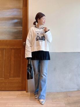 「CIAOPANIC TYPY（チャオパニックティピー）のアイテム（アクセサリー）」を使った、にわまりこさん（レディース・151cm）の冬コーディネート