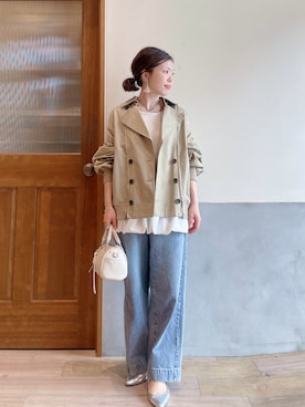 「CIAOPANIC TYPY（チャオパニックティピー）のアイテム」を使った、にわまりこさん（レディース・151cm）の春コーディネート