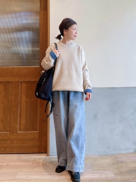 「CIAOPANIC TYPY（チャオパニックティピー）のアイテム（パンツ）」を使った、にわまりこさん（レディース・151cm）の冬コーディネート