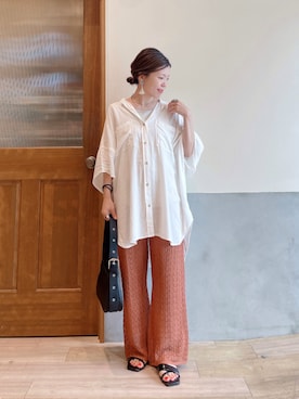 「アイテム（ピアス（両耳用））」を使った、にわまりこさん（レディース・151cm）の夏コーディネート