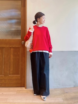 「アイテム（キーホルダー）」を使った、にわまりこさん（レディース・151cm）の秋コーディネート