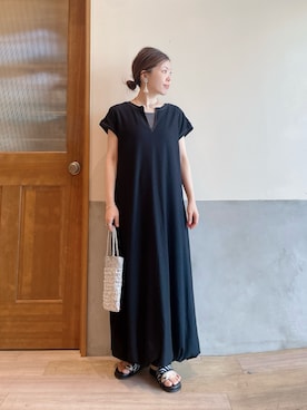 「CIAOPANIC TYPY（チャオパニックティピー）のアイテム（バッグ）」を使った、にわまりこさん（レディース・151cm）の夏コーディネート