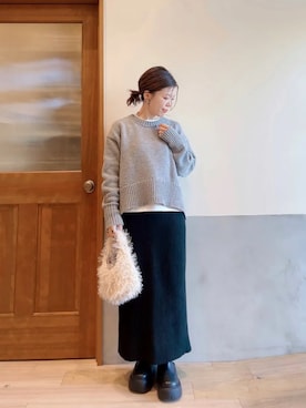 「30代ファッション」｜「アイテム（ブーツ）」を使った、にわまりこさん（レディース・151cm）の春コーディネート