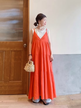 「アイテム（ピアス（両耳用））」を使った、にわまりこさん（レディース・151cm）の夏コーディネート