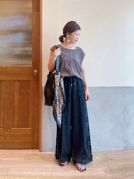 「アイテム（財布/小物）」を使った、にわまりこさん（レディース・151cm）の秋コーディネート