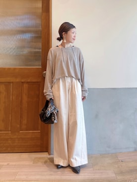 「アイテム（財布/小物）」を使った、にわまりこさん（レディース・151cm）の秋コーディネート