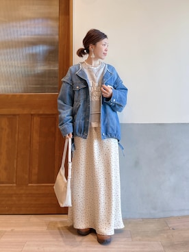 「CIAOPANIC TYPY（チャオパニックティピー）のアイテム（アクセサリー）」を使った、にわまりこさん（レディース・151cm）の冬コーディネート