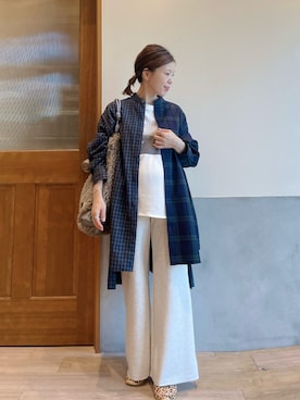 「etsinta（エシンタ）のアイテム」を使った、にわまりこさん（レディース・151cm）の秋コーディネート