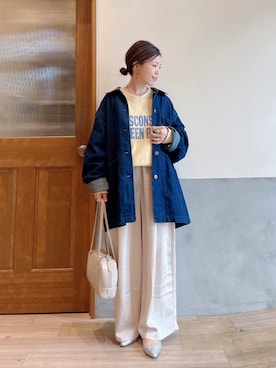 「CIAOPANIC TYPY（チャオパニックティピー）のアイテム（その他アウター）」を使った、にわまりこさん（レディース・151cm）の秋コーディネート