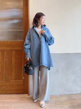 「CIAOPANIC TYPY（チャオパニックティピー）のアイテム（パンツ）」を使った、にわまりこさん（レディース・151cm）の冬コーディネート