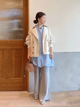 「CIAOPANIC TYPY（チャオパニックティピー）のアイテム（ジャケット/アウター）」を使った、にわまりこさん（レディース・151cm）の春コーディネート