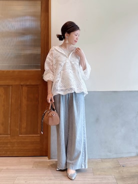 「CIAOPANIC TYPY（チャオパニックティピー）のアイテム（その他アウター）」を使った、にわまりこさん（レディース・151cm）の春コーディネート