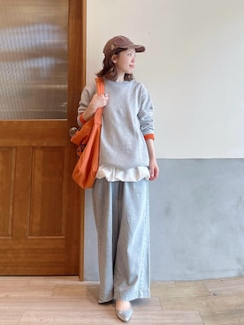 「CIAOPANIC TYPY（チャオパニックティピー）のアイテム」を使った、にわまりこさん（レディース・151cm）の春コーディネート