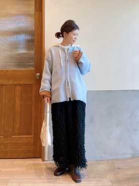 「フェザーヤーン」｜にわまりこさん（レディース・151cm）の冬コーディネート