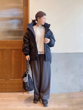 「アイテム（キーホルダー）」を使った、にわまりこさん（レディース・151cm）の秋コーディネート