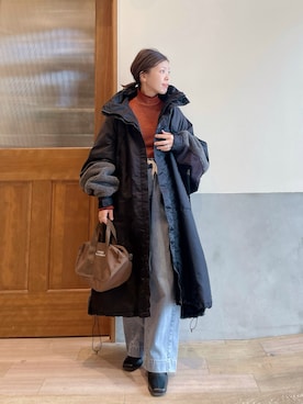 「etsinta（エシンタ）のアイテム」を使った、にわまりこさん（レディース・151cm）の冬コーディネート