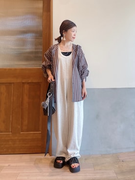 「アイテム（アクセサリー）」を使った、にわまりこさん（レディース・151cm）の秋コーディネート