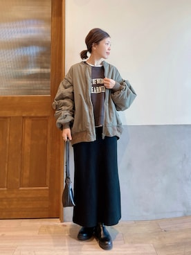 「CIAOPANIC TYPY（チャオパニックティピー）のアイテム（バッグ）」を使った、にわまりこさん（レディース・151cm）の冬コーディネート