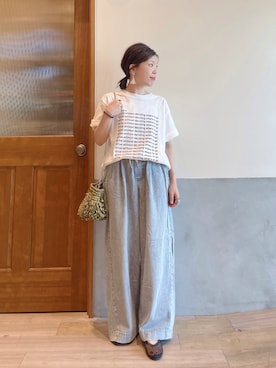 「アイテム（ピアス（両耳用））」を使った、にわまりこさん（レディース・151cm）の夏コーディネート