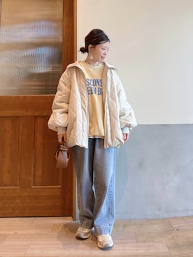 「CIAOPANIC TYPY（チャオパニックティピー）のアイテム（パンツ）」を使った、にわまりこさん（レディース・151cm）の冬コーディネート