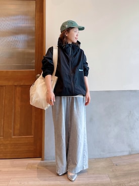 「Franklin Climbing（フランクリンクライミング）のアイテム」を使った、にわまりこさん（レディース・151cm）の春コーディネート