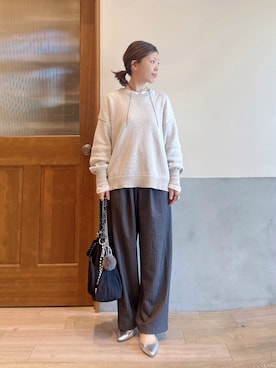 「アイテム（キーホルダー）」を使った、にわまりこさん（レディース・151cm）の秋コーディネート