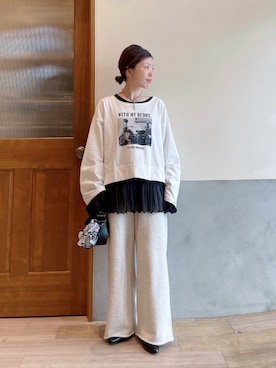 「CIAOPANIC TYPY（チャオパニックティピー）のアイテム（アクセサリー）」を使った、にわまりこさん（レディース・151cm）の冬コーディネート