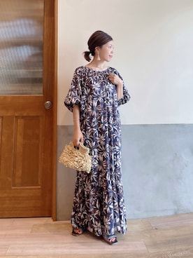 「アイテム（リング、グレー系）」を使った、にわまりこさん（レディース・151cm）の夏コーディネート