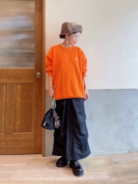 「DOD（ディーオーディー）のアイテム」を使った、にわまりこさん（レディース・151cm）の秋コーディネート