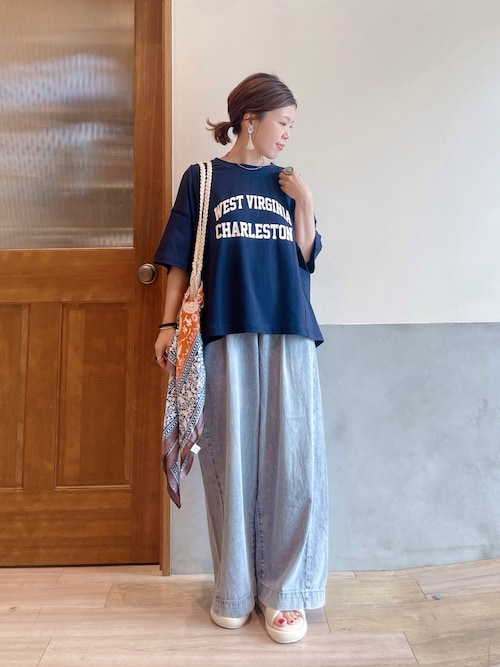 USAコットン切替プリントTee