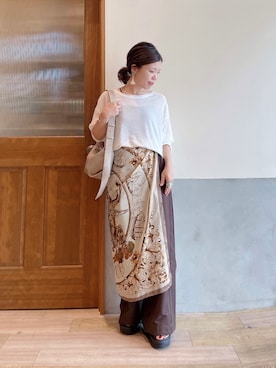 「アイテム（財布/小物）」を使った、にわまりこさん（レディース・151cm）の夏コーディネート