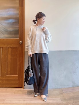 「アイテム（キーホルダー）」を使った、にわまりこさん（レディース・151cm）の秋コーディネート