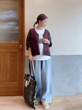 「アイテム（その他シューズ）」を使った、にわまりこさん（レディース・151cm）の秋コーディネート