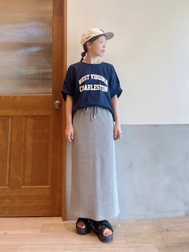 「アイテム（リング）」を使った、にわまりこさん（レディース・151cm）の夏コーディネート