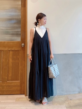「アイテム（ブレスレット）」を使った、にわまりこさん（レディース・151cm）の夏コーディネート