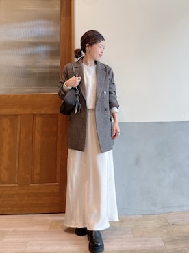 「アイテム（キーホルダー）」を使った、にわまりこさん（レディース・151cm）の秋コーディネート