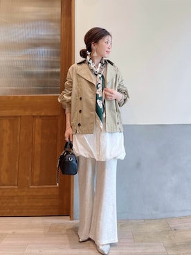 「CIAOPANIC TYPY（チャオパニックティピー）のアイテム（ジャケット/アウター）」を使った、にわまりこさん（レディース・151cm）の春コーディネート