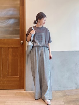 「アイテム（パンプス）」を使った、にわまりこさん（レディース・151cm）の夏コーディネート