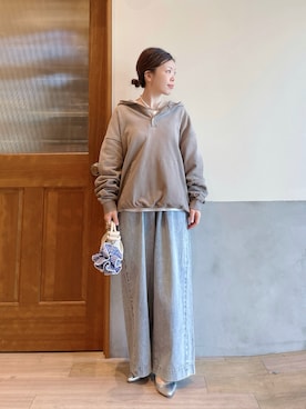 「CIAOPANIC TYPY（チャオパニックティピー）のアイテム（パンツ）」を使った、にわまりこさん（レディース・151cm）の春コーディネート