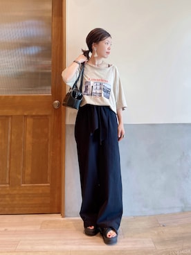「ママファッション」｜にわまりこさん（レディース・151cm）の夏コーディネート