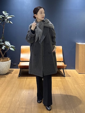 「アイテム（ピーコート）」を使った、K.SHIBUYAさん（レディース・154cm）の秋コーディネート