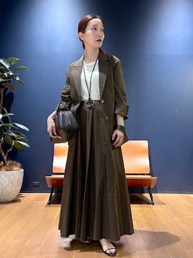 「アイテム（バングル/リストバンド）」を使った、K.SHIBUYAさん（レディース・154cm）の夏コーディネート
