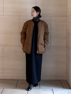 「アイテム（ピアス（両耳用））」を使った、K.SHIBUYAさん（レディース・154cm）の冬コーディネート